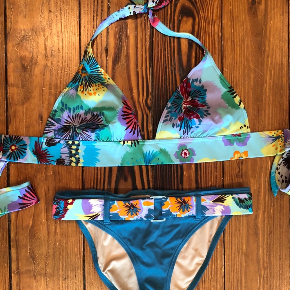 VS Blue Floral Swimsuit